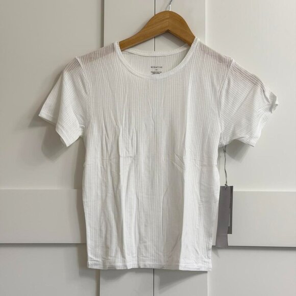 Negative Underwear Whipped Baby Tee in White, Size Small - Picture 5 of 8